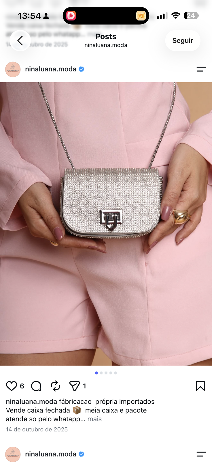 Bolsa mini brilho